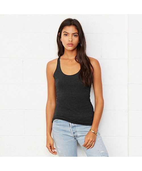 Plain Triblend racerback tank top Bella+Canvas 135 GSM